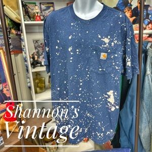 Carhartt splatter dyed sz large pocket tee